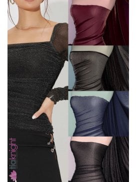 Subtle Gold Shimmer 4 Way Stretch Fabric- SQ55