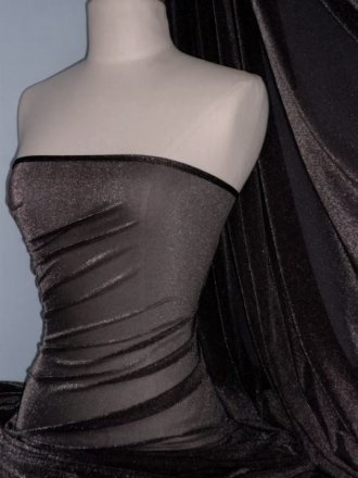 Subtle Silver Shimmer 4 Way Stretch Fabric - Brown SQ54 BR