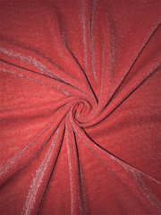 Subtle Silver Shimmer 4 Way Stretch Fabric - Red SQ54 RD