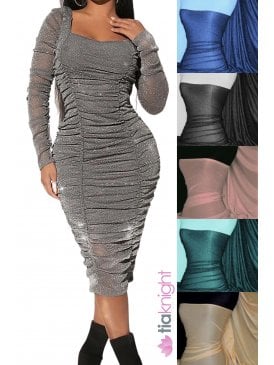 Subtle Silver Shimmer 4 Way Stretch Fabric- SQ54