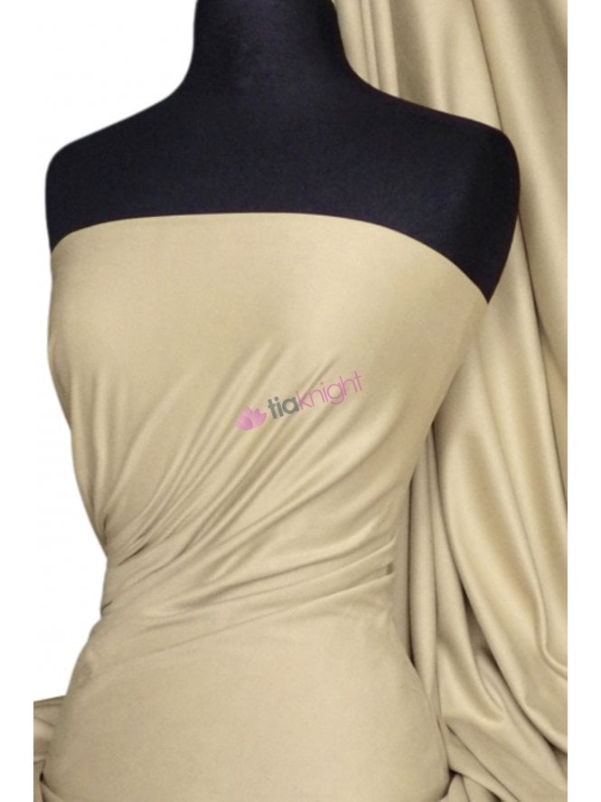 Suedette Stretch Fabric Material- Light Stone Q503 LTSTN