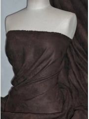 Suedette Suede Look Fabric Material- Brown Q835 BR