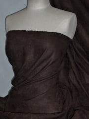 Suedette Suede Look Fabric Material- Mid Brown Q835 MDBR