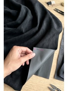 Suedette Upholstery Heavy Crafts Material- Black SQ1025 BK