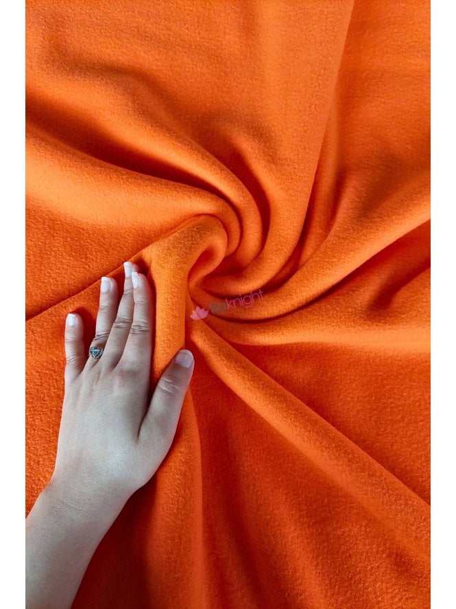 Super Soft Polar Fleece Anti Pill Washable Fabric- Orange