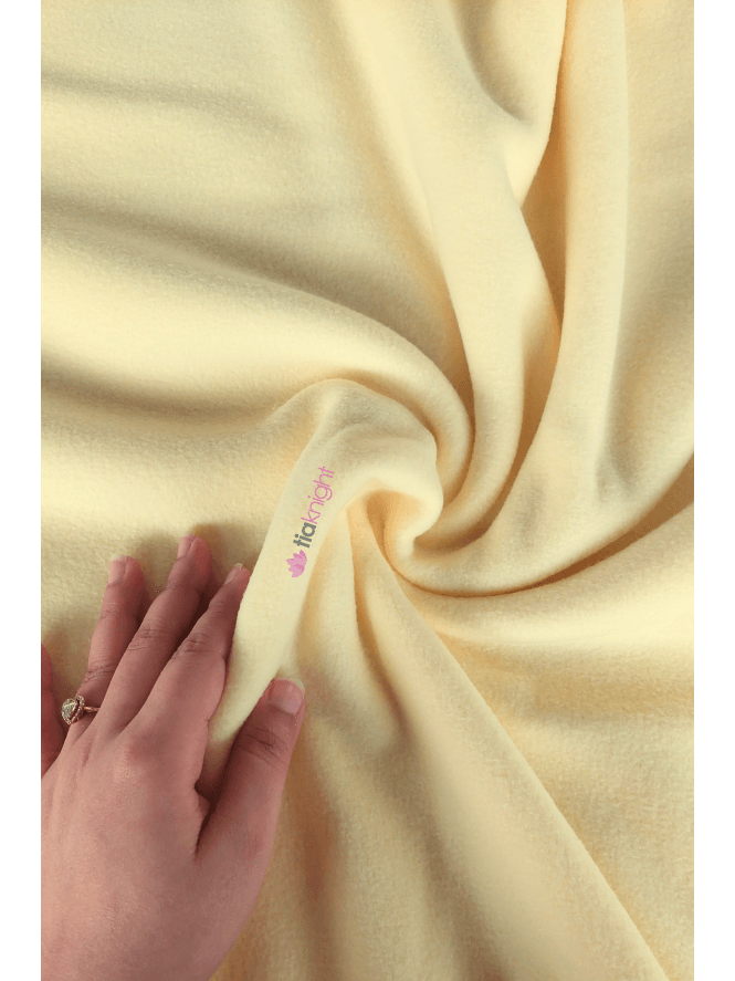 Super Soft Polar Fleece Anti Pill Washable Fabric- Pastel Lemon SPF PLMN