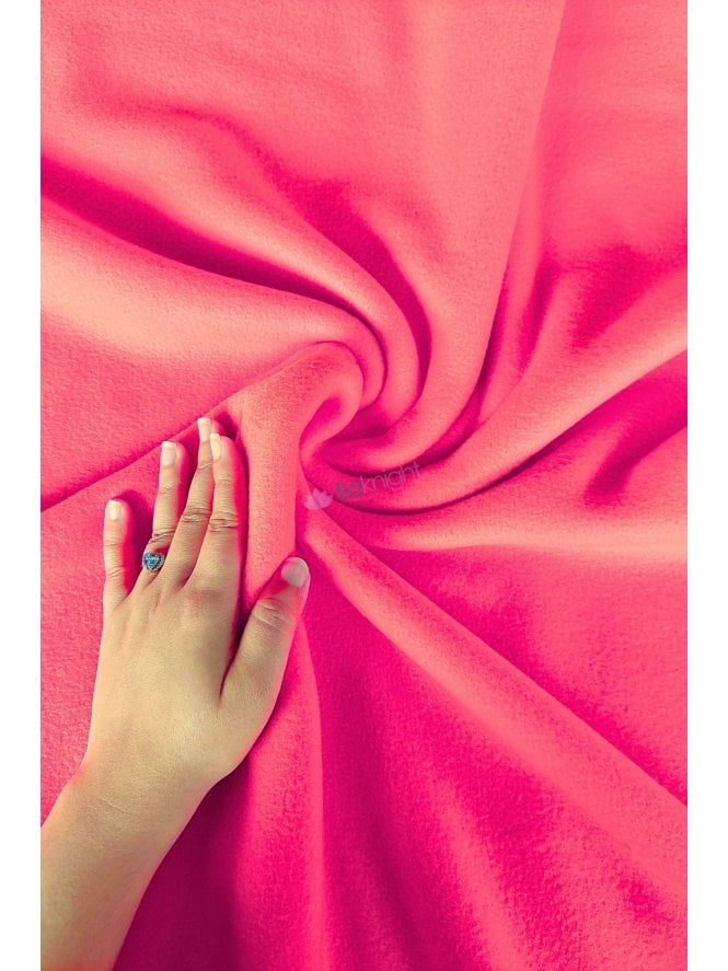 Super Soft Polar Fleece Anti Pill Washable Soft Fabric- Neon Pink SPF NPN