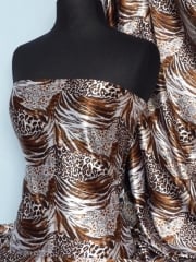 Super Soft Satin Fabric- Animal Prints
