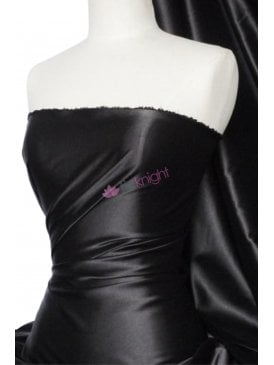 Super Soft Satin Fabric- Black Q710 BK