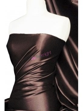 Super Soft Satin Fabric- Brown Q710 BR