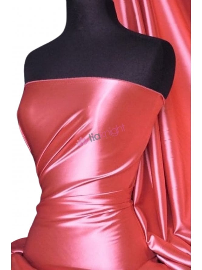 Super Soft Satin Fabric- Coral Q710 CRL