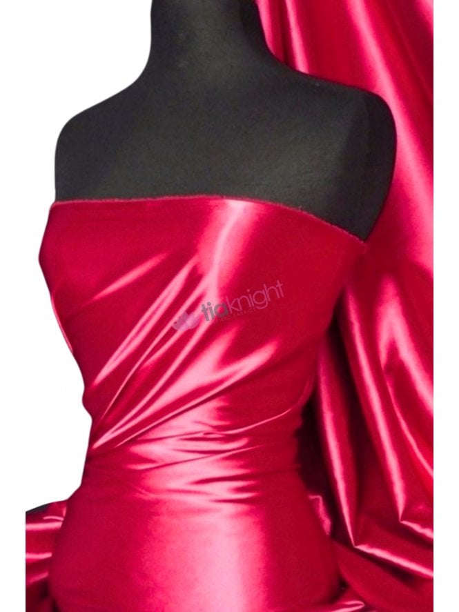 Super Soft Satin Fabric- Dark Fuchsia Q710 DFUCH