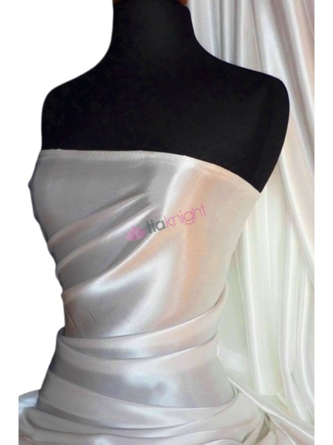 Super Soft Satin Fabric- Ivory Q710 IV