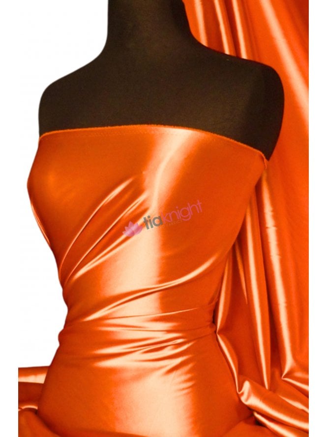 Super Soft Satin Fabric- Marigold Q710 MGLD