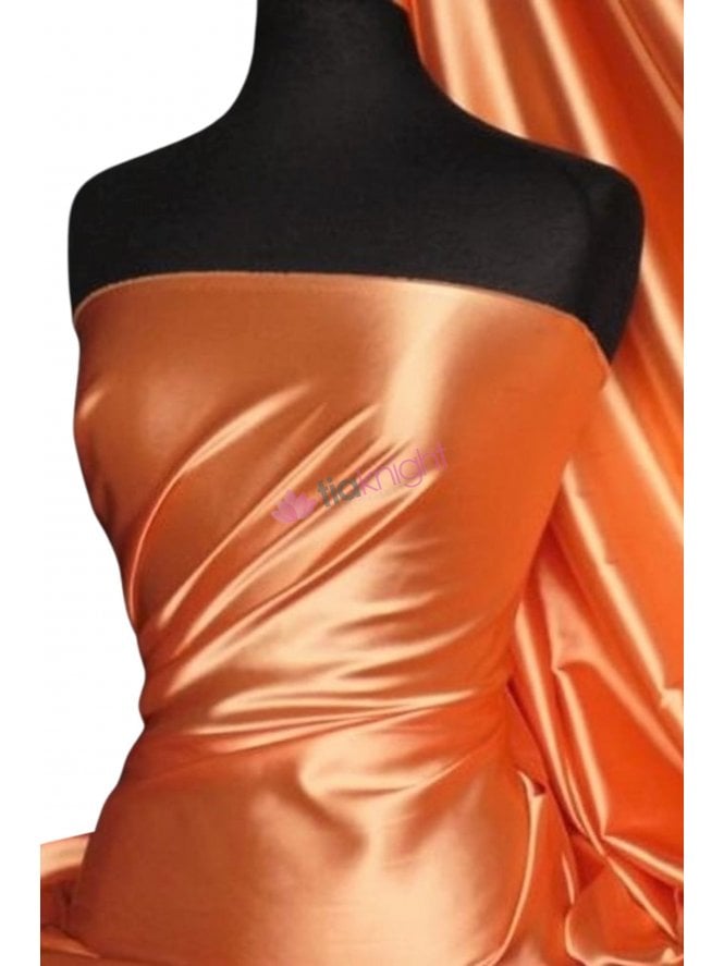 Super Soft Satin Fabric- Orange Q710 OR