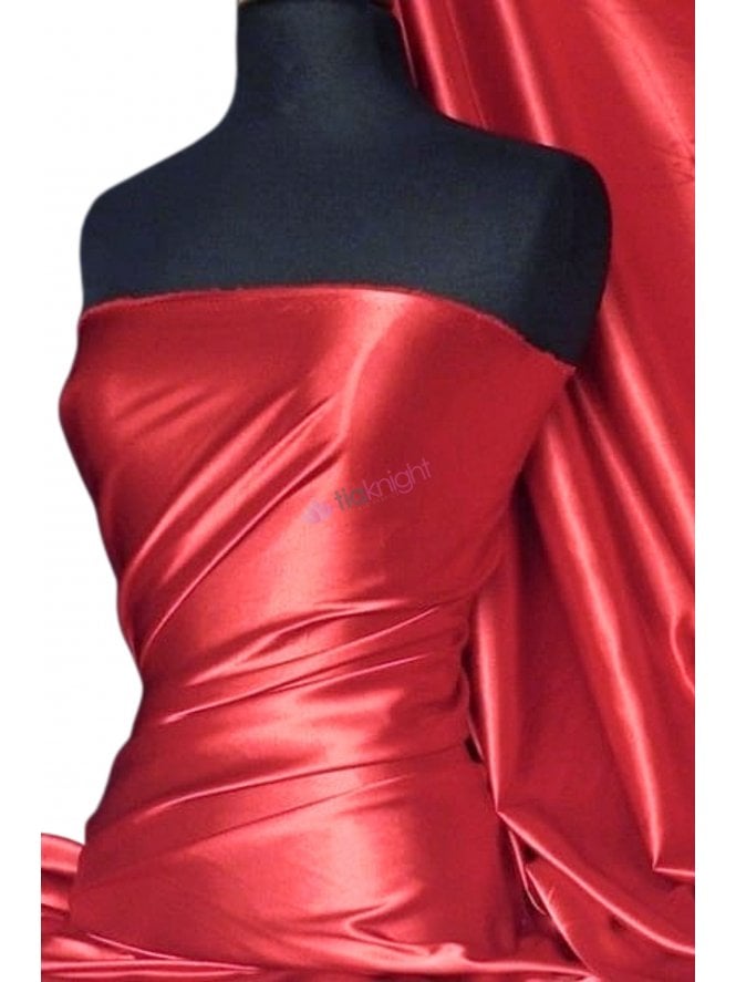 Super Soft Satin Fabric- Red Q710 RD