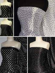Super Soft Satin Fabric- Spotty Polka Dot Prints
