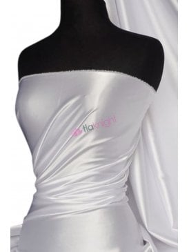 Super Soft Satin Fabric- White Q710 WHT