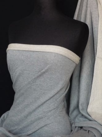 Sweatshirt (93cms) Loop Back Jersey Material- Light Marl Grey Q912 LTMGR