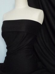 Sweatshirt Fleece Backed Super Soft Fabric- Black Q638 BK