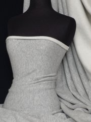 Sweatshirt Fleece Backed Super Soft Fabric (Open Width)- Light Grey Q842 LTGR