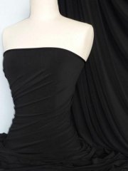 Tactel 4 Way Stretch Jersey Lycra Fabric- Black 36TK BK