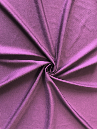 Tactel 4 Way Stretch Mid Weight Jersey Lycra Fabric- Aubergine SQ515 AUB