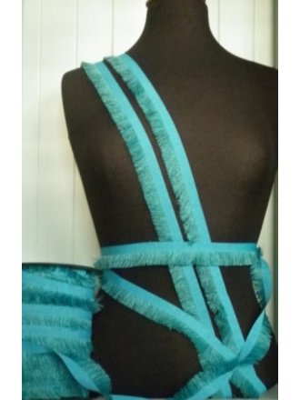 Teal Green Cotton Fringe Trimming
