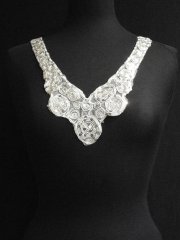 Vanilla Cream Sequin Neck Piece