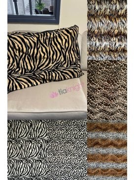 Velboa Soft Plush Faux Fur Interior Decor Fabric- Animal Designs