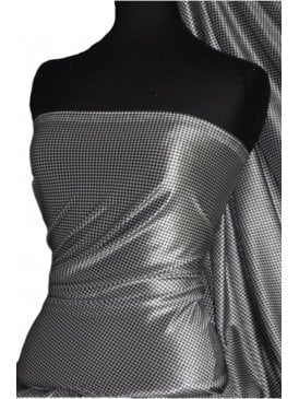 Velvet Spandex 4 Way Stretch Luxuriously Soft Material- Houndstooth PVEL245