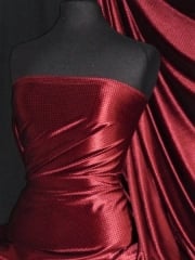 Velvet Spandex Fabric Luxuriously Soft Velvet Material- Red/Black Houndstooth PVEL245 RDBK