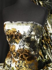 Velvet/Velour 4 Way Stretch Spandex Lycra- Autumn Flocking Q1280 AUT