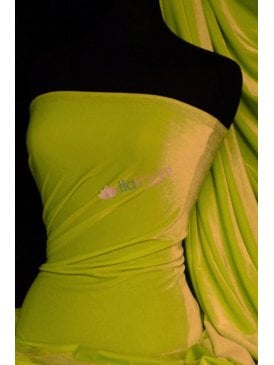 Velvet /Velour Stretch Spandex Fabric- Apple Green Q559 APGR