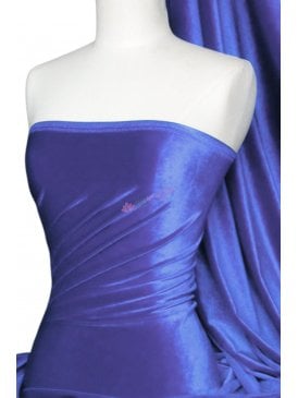 Velvet /Velour Stretch Spandex Fabric- Cornflower Blue Q559 CBL