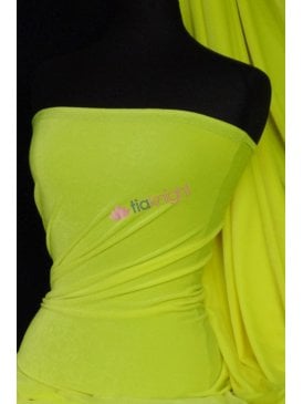 Velvet /Velour Stretch Spandex Fabric- Flo Yellow Q559 FLYL