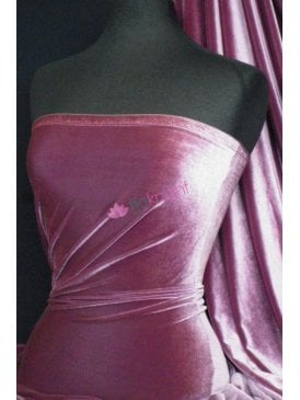 Velvet /Velour Stretch Spandex Fabric- Grape Q559 GRP