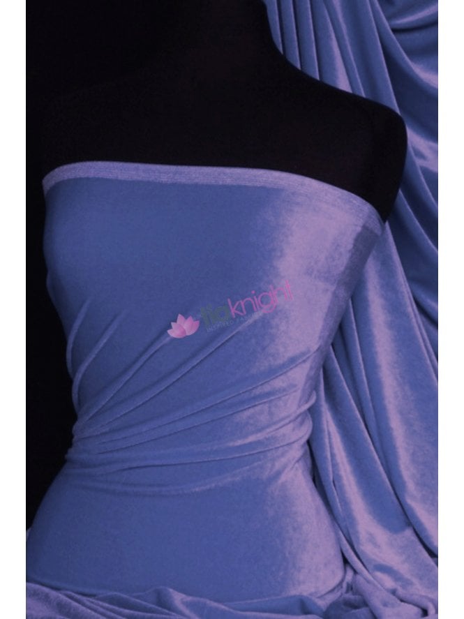 Velvet /Velour Stretch Spandex Fabric- Lavender Q559 LVD
