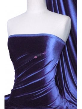 Velvet /Velour Stretch Spandex Fabric- Rich Navy Q559 RCHNY