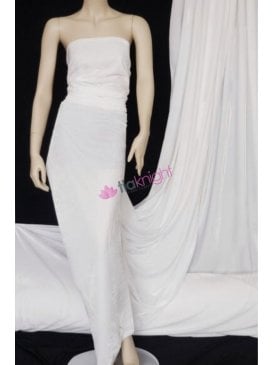 Velvet /Velour Stretch Spandex Fabric- White Q559 WHT