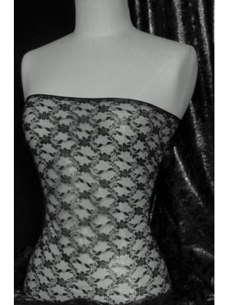 Victorian Design Antique Lightweight Non-Stretch Lace- Black Q930 BK