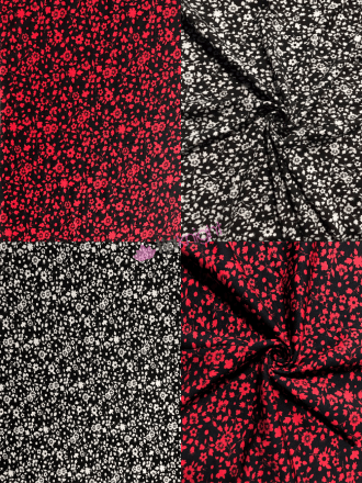 Viscose Cotton Stretch Fabric- Miniature Flowers SQ533