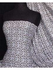 Viscose Cotton Stretch Fabric- Mocha Heart Q884 MCHWH
