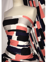  Viscose Cotton Stretch Fabric- Paint Strokes SQ327 CRLNY