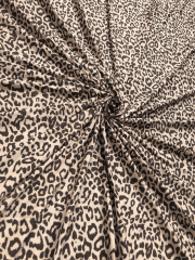 Viscose Cotton Stretch Jersey Fabric- Safari Leopard SQ570