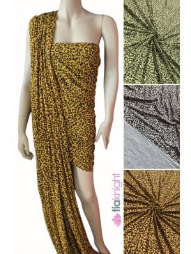 Viscose Cotton Stretch Jersey Fabric- Safari Leopard SQ570