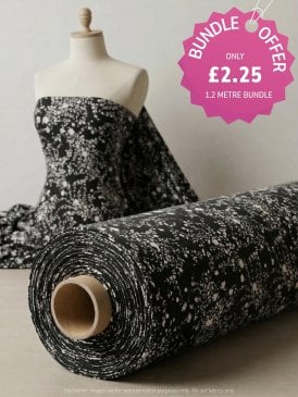 Viscose Cotton Stretch Lycra Fabric- Botanical Gardens VISCP175 WHBK