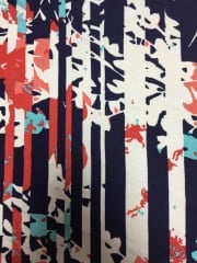 Viscose Cotton Stretch Lycra Fabric- Floral Stripes VSC252 NYRD