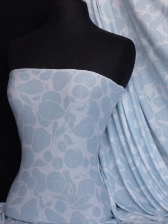 Viscose Cotton Stretch- Shadow Fruit Q886 BLWHT