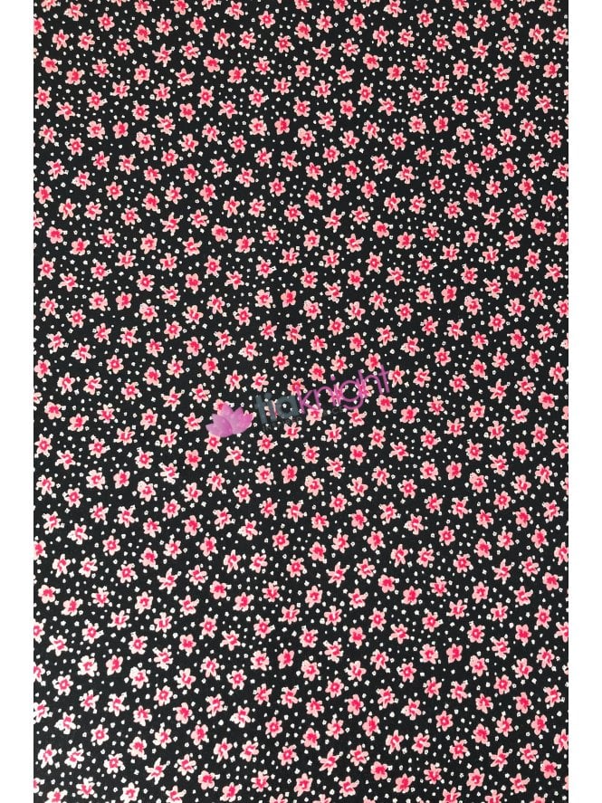 Viscose Elastane 4 Way Stretch Fabric- Cherry Blossoms SQ760 BKPN